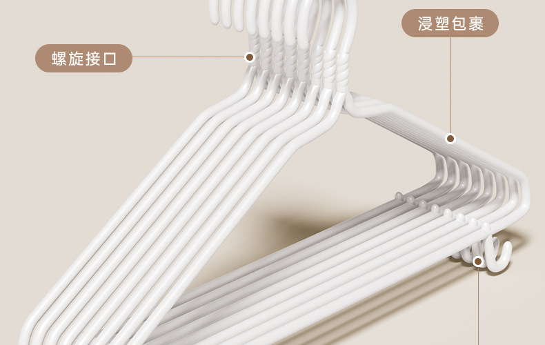 无痕衣架家用挂衣防肩角防滑加厚加粗收纳挂架衣服撑子塑料衣架子详情20