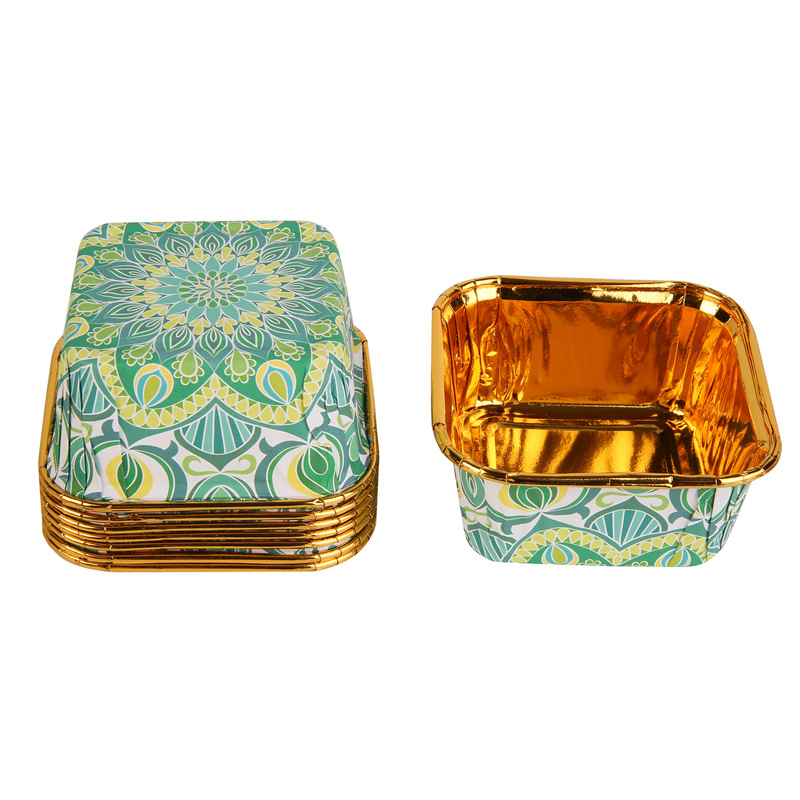 波西米亚风正方形蛋糕纸杯新款特色单面金正方形蛋糕纸杯蛋糕杯6.详情9