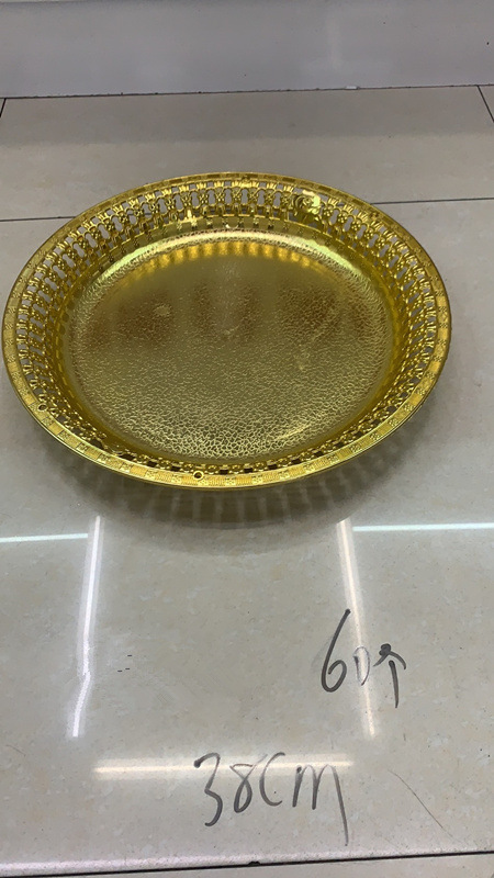 多种款式方形圆形电镀金色银色盘子瓜果盘详情5