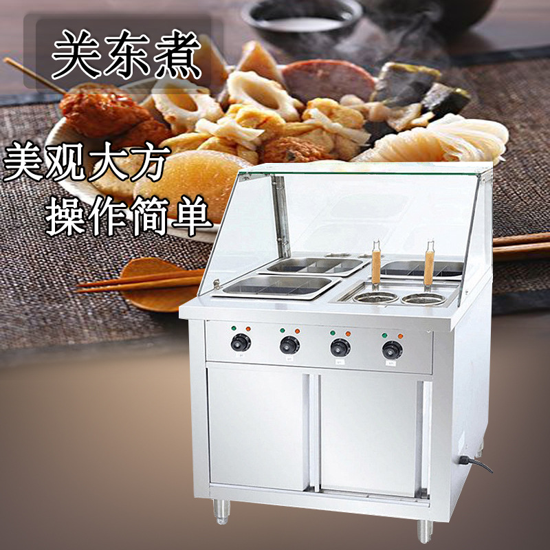 Qianmai Oden Machine EH-800 with glass cover, convenience store electric noodle cooker, commercial spicy hot pot skewer machine pic 1