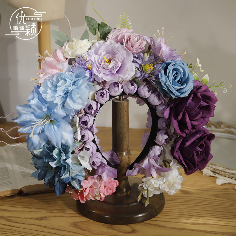 福建泉州浔埔女簪花头饰民族风花围高颜值爆款仿真花泉州簪花新款详情39