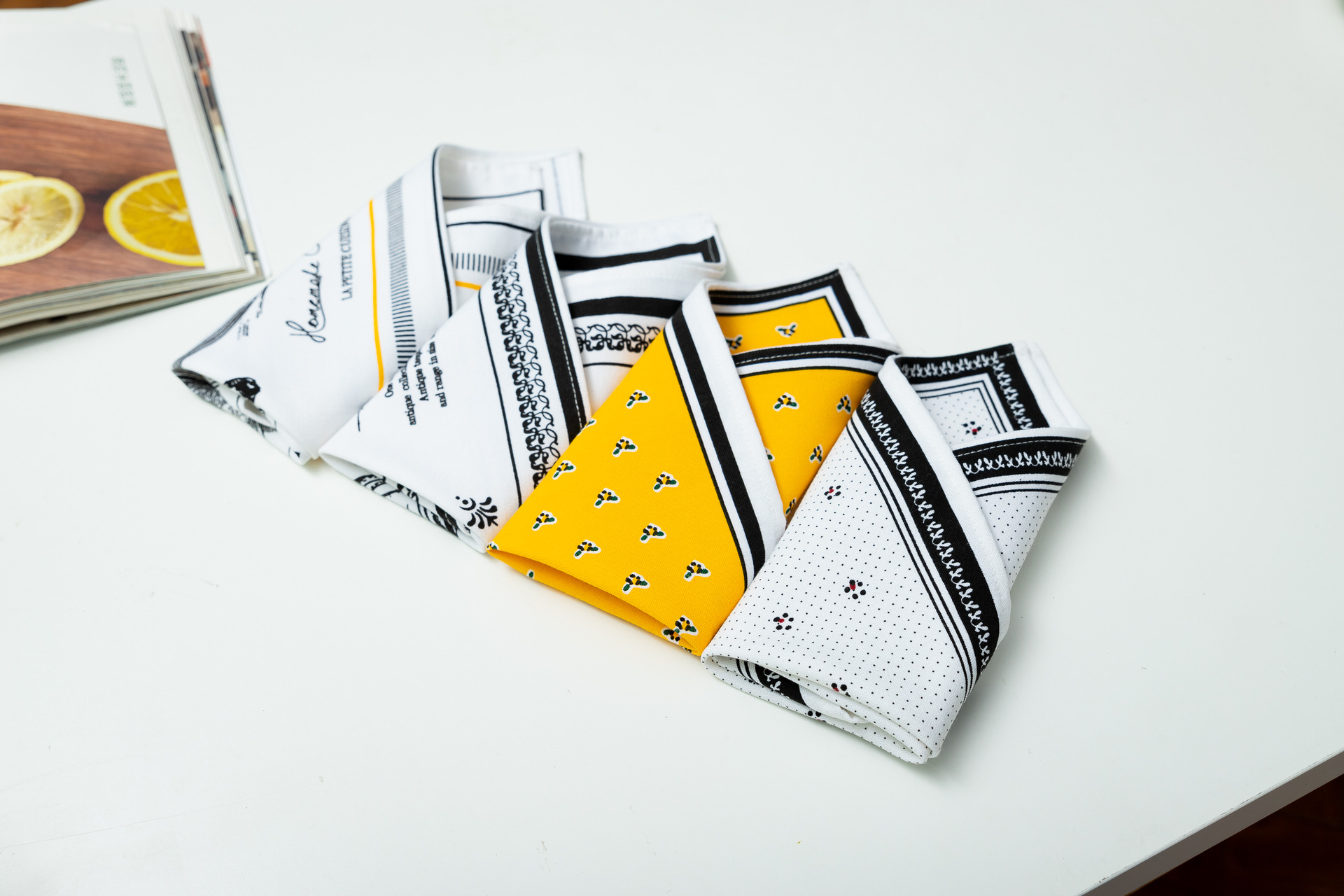 Nordic-style tea towels, placemats, cotton and linen fabric napkins, square home anti-slip napkins, cross-border food background cloth pic 32