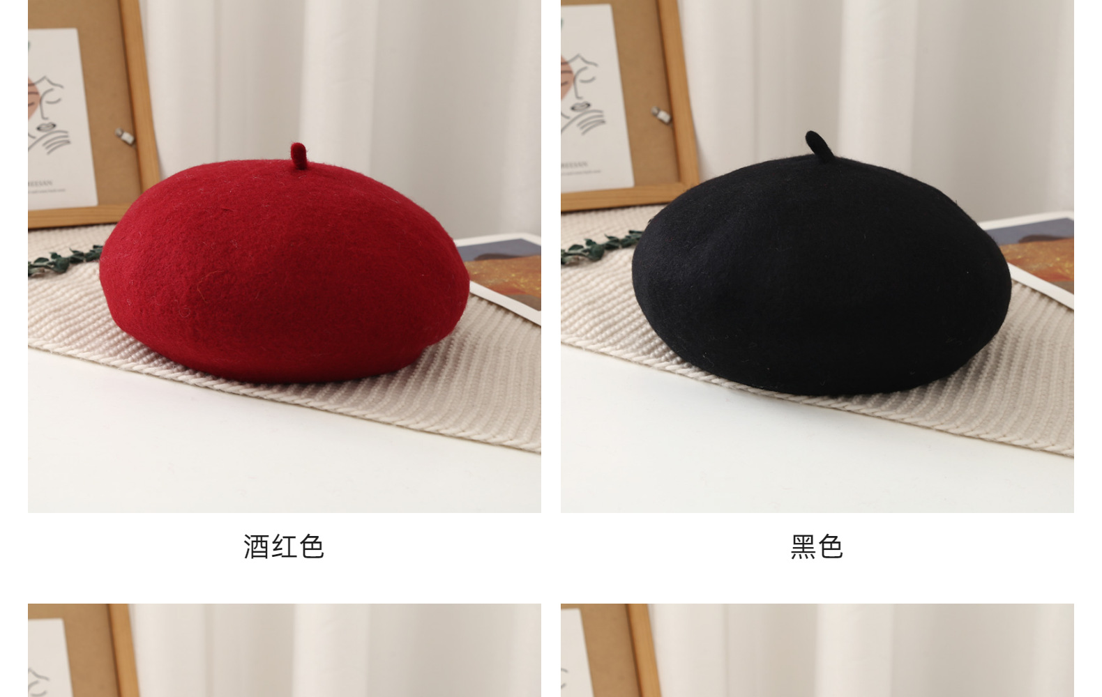 帽子女时尚秋冬羊毛贝雷帽韩国画家帽女生蓓蕾帽文艺百搭南瓜帽冬详情14