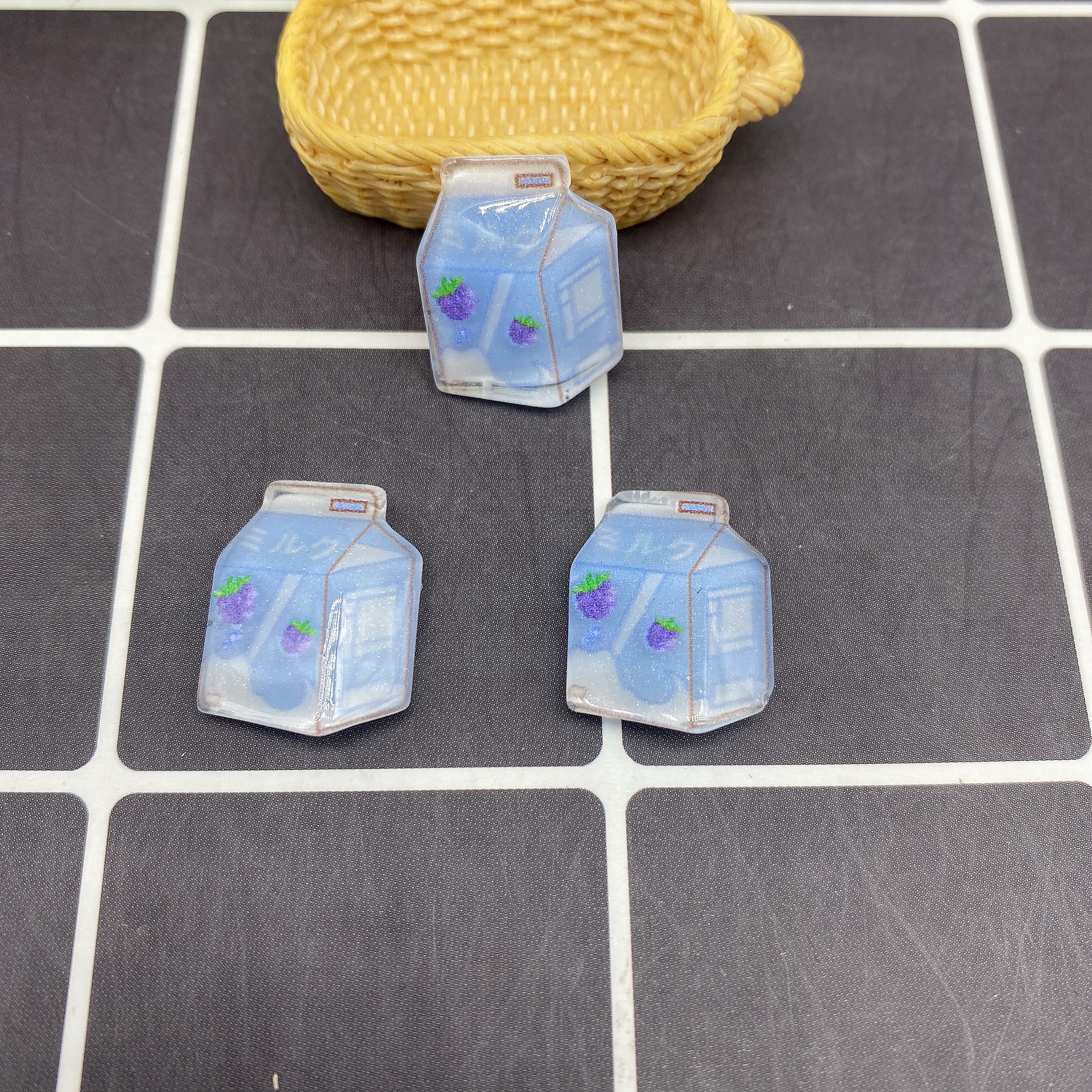 树脂配件饰品帽子贴片史莱姆内放DIY日韩风哑光笑脸厂家直销详情14