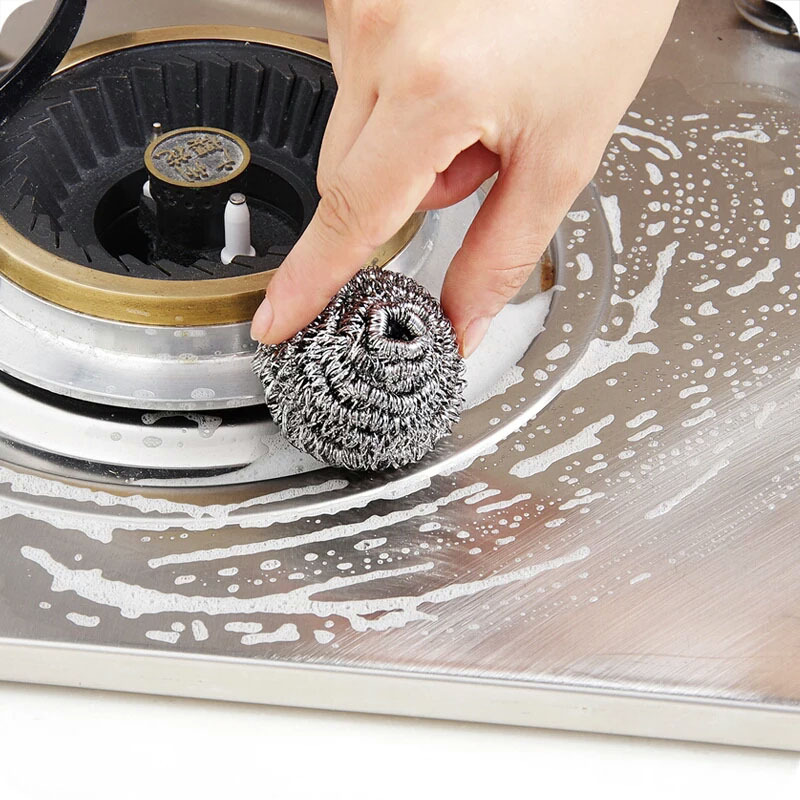 D1141 bag of 6 steel wool balls, iron wool balls, dishwashing brush, steel wool ball pot cleaning wonder, Yiwu, 2 yuan pic 5