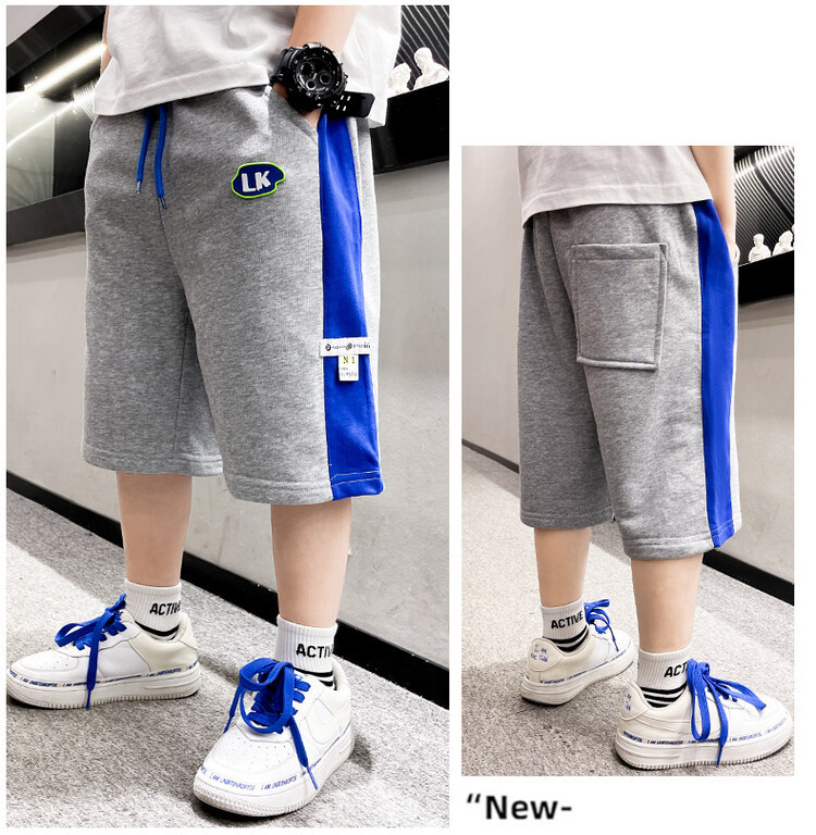The 2022 new summer loose and stylish cotton capri shorts for boys are a trend of casual summer pants for middle-aged children pic 27