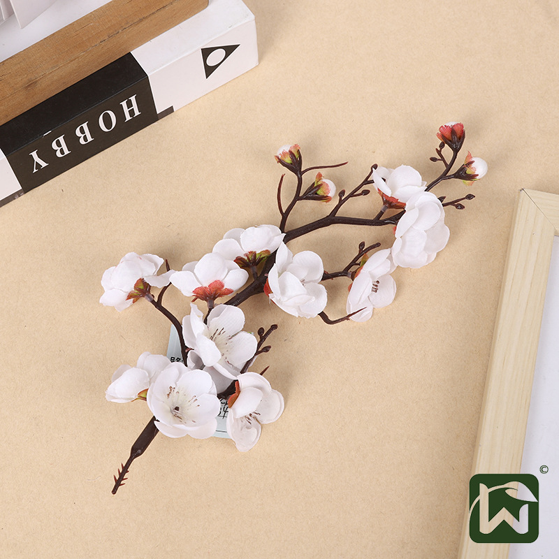 Wholesale of cross-border simulated winter plum blossoms, plum blossom bonsai, flower branches, New Year home decorations, living room vases and ornaments pic 19