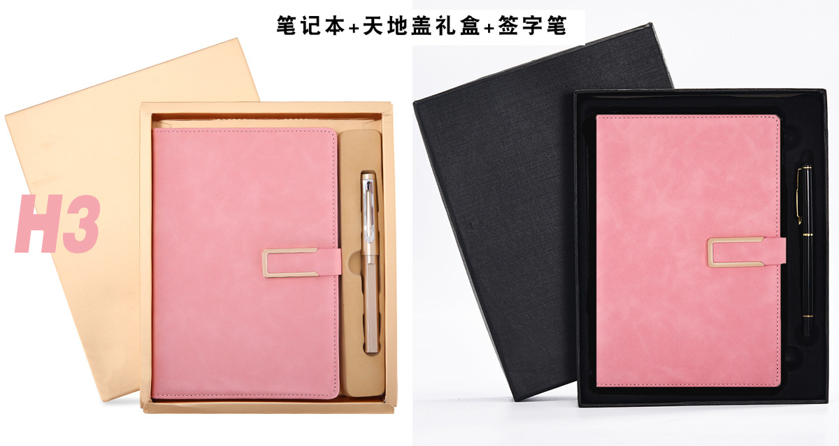 Customized b5 business wholesale notebook set, student planner soft leather gift, a5 notebook custom logo pic 11