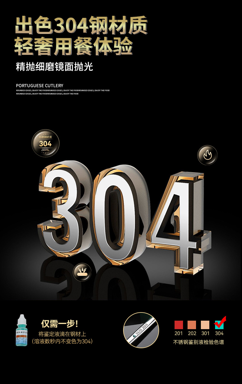 304不锈钢勺子高颜值家用咖啡勺长柄搅拌勺甜品勺加厚燕窝蜂蜜勺详情6