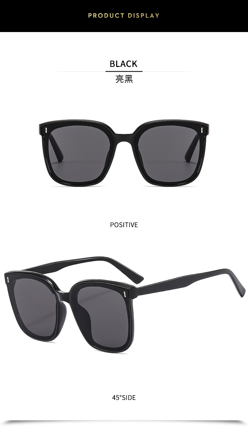 New sunglasses for women, the same large-framed sunglasses as Douyin influencers, Korean style trendy street style, vertical stud glasses for men, 808 pic 12
