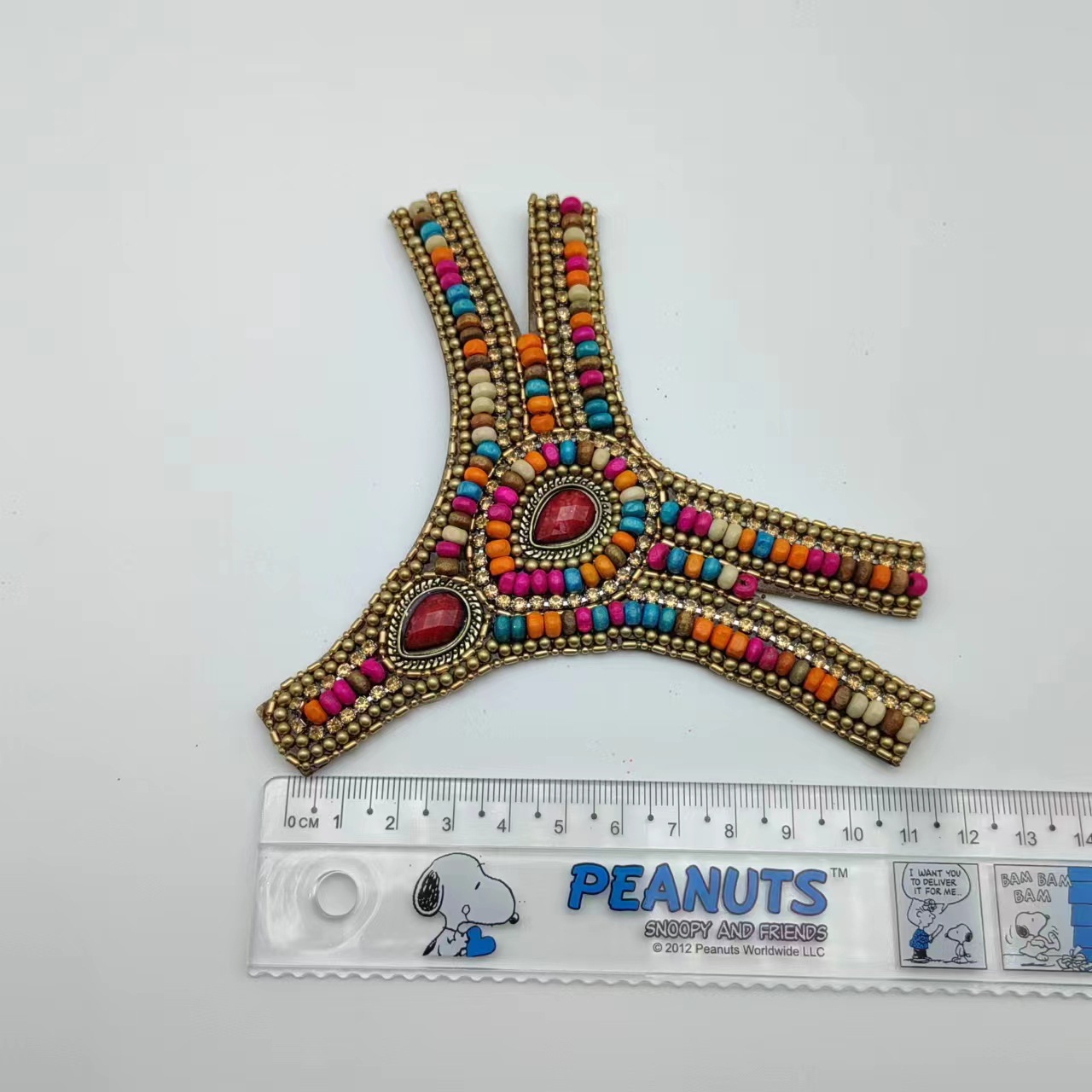 厂家直销混彩色木珠爪钻链围边鞋配件复古民族风鞋头手工配饰批发详情4