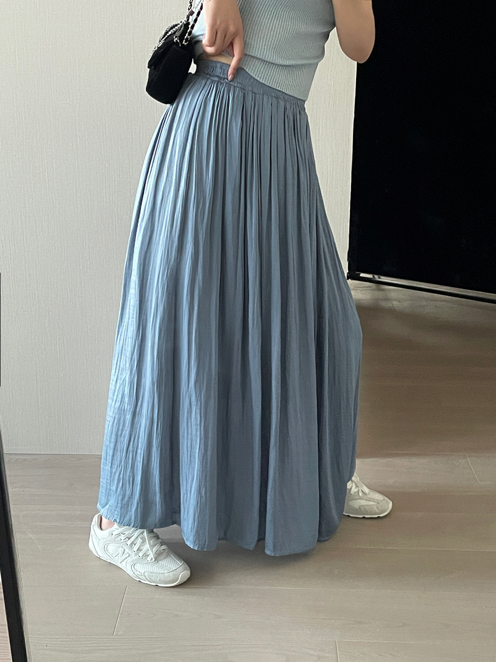 软糯飘逸可甜可盐~子川松紧腰显瘦长裙女2024夏季休闲半身裙e1316详情26