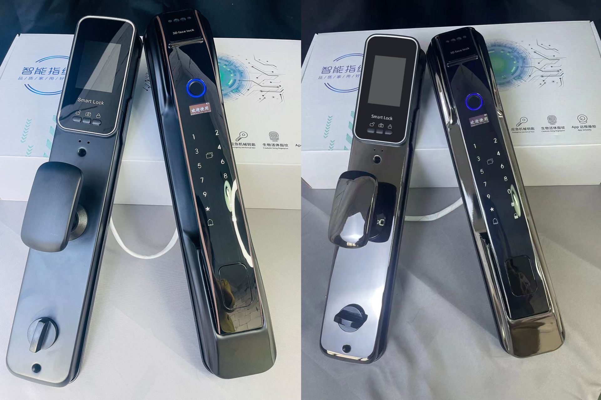 人脸识别指纹锁批发防盗门智能门锁家用电子密码锁可视猫眼智能锁详情5