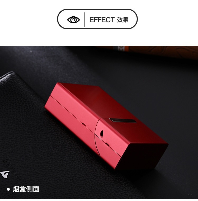 The magnetic flap aluminum cigarette box is pressure-resistant, moisture-proof, portable and can hold a whole pack of cigarettes. It can be placed in a personalized laser 20-cigarette box pic 22