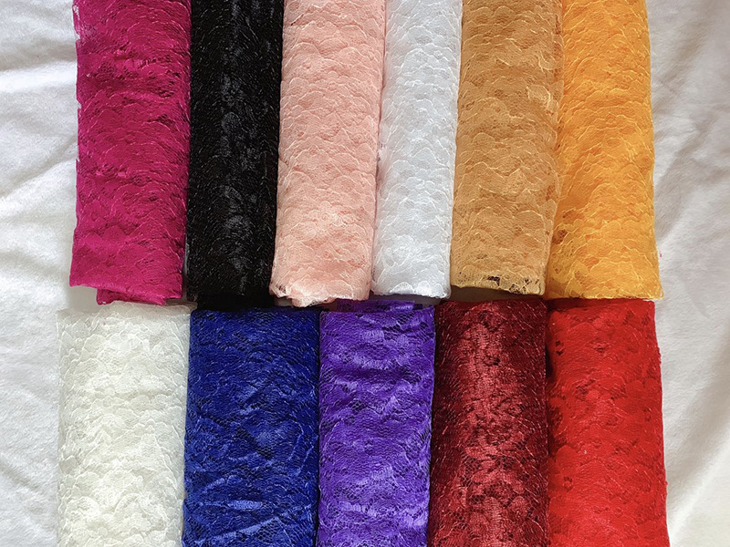 Factory direct sales of large orchid lace fabric, Chinese-style bright silk fabric skirts, wedding dresses, lace trim accessories pic 10