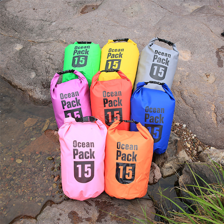 Factory direct supply of outdoor drift bucket bags, sports waterproof bucket bags, colored waterproof fabric bags, beach camping backpacks pic 27