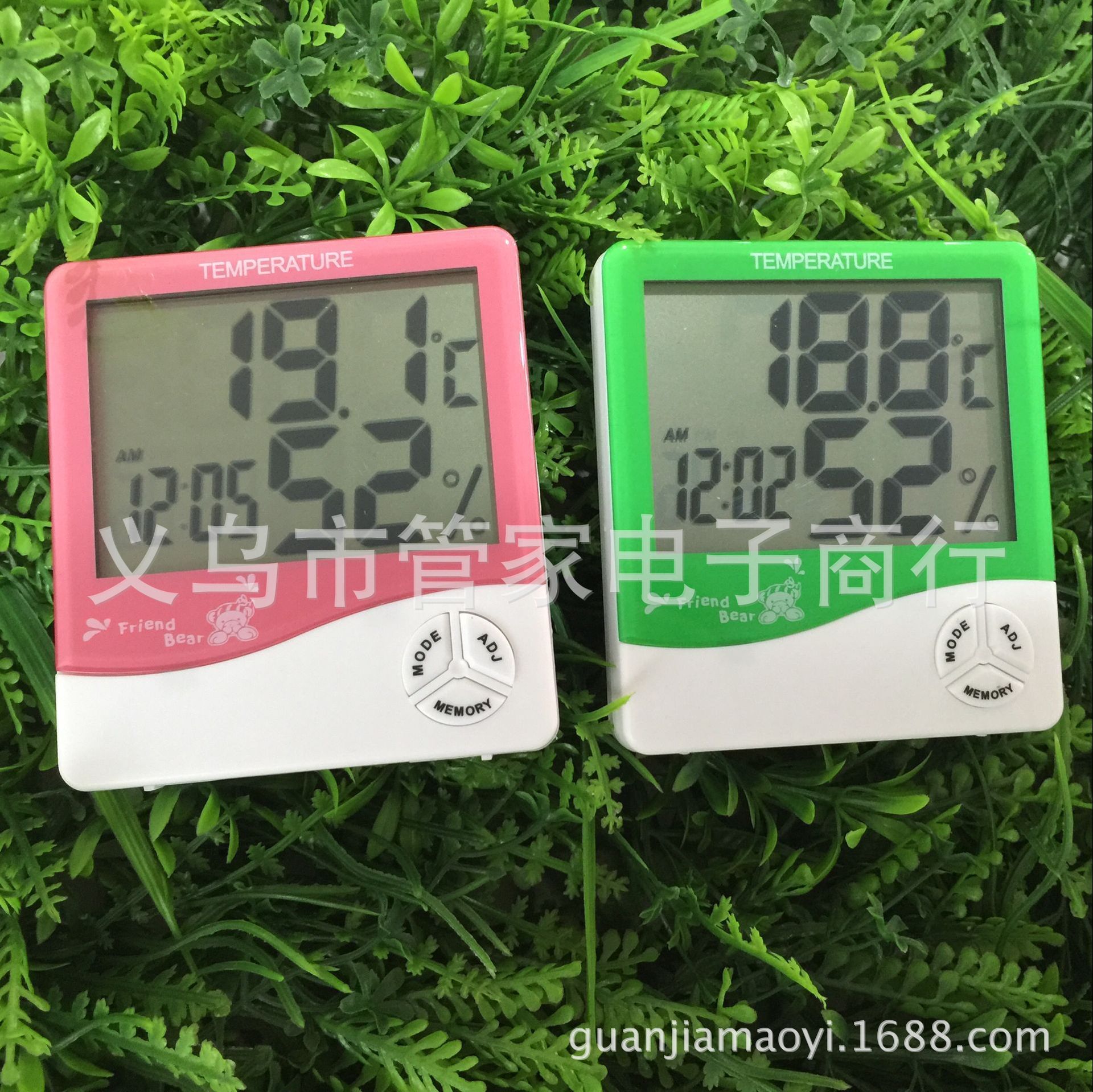 Large-screen home thermometer and hygrometer, high-precision indoor electronic thermometer HTC-1 with electronic alarm clock pic 5