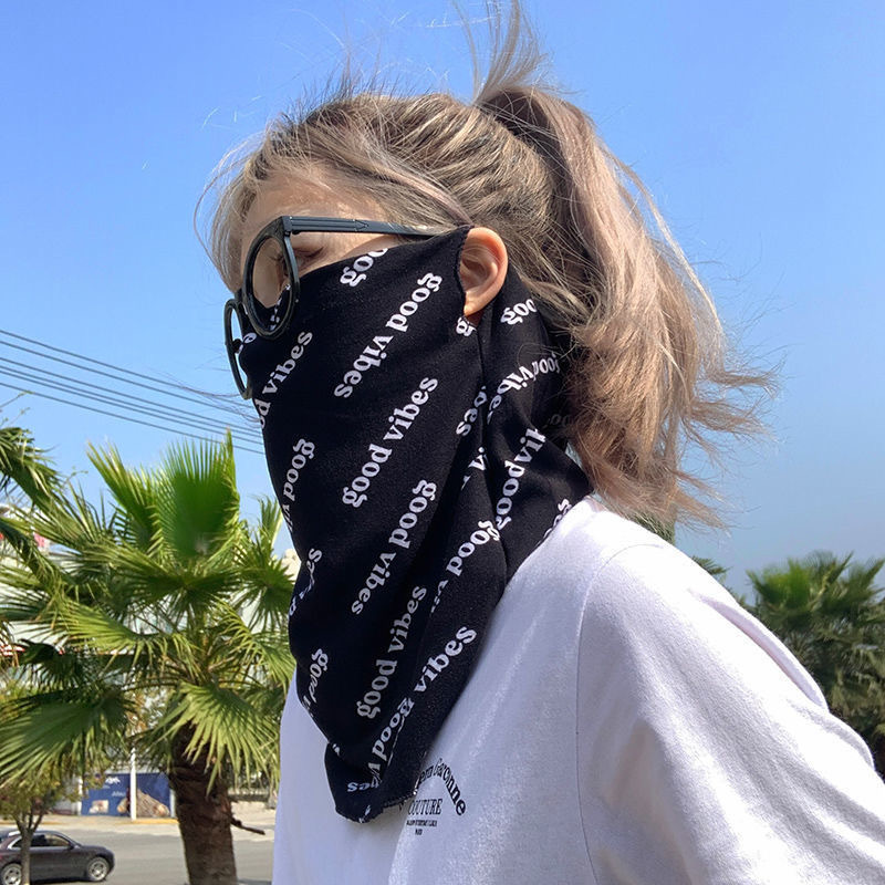 Sun protection mask, full-face UV protection, ear-hanging neck protection, one-piece neck, popular sunshade face mask, driving and cycling veil pic 1