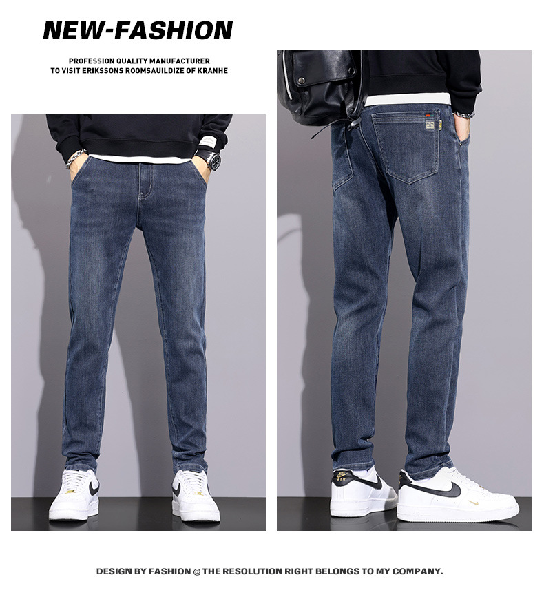 男士牛仔裤2024新款冬季加绒加厚宽松直筒裤秋冬款潮牌休闲长裤子详情14