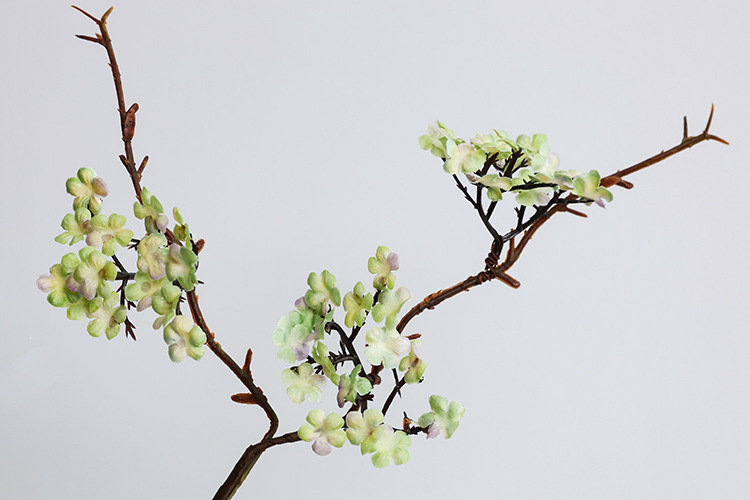 Zen-themed faux cherry blossom vine branches for home decoration, realistic small floral dry branches, tea room artificial flower ornaments, and simple flower arrangements pic 42