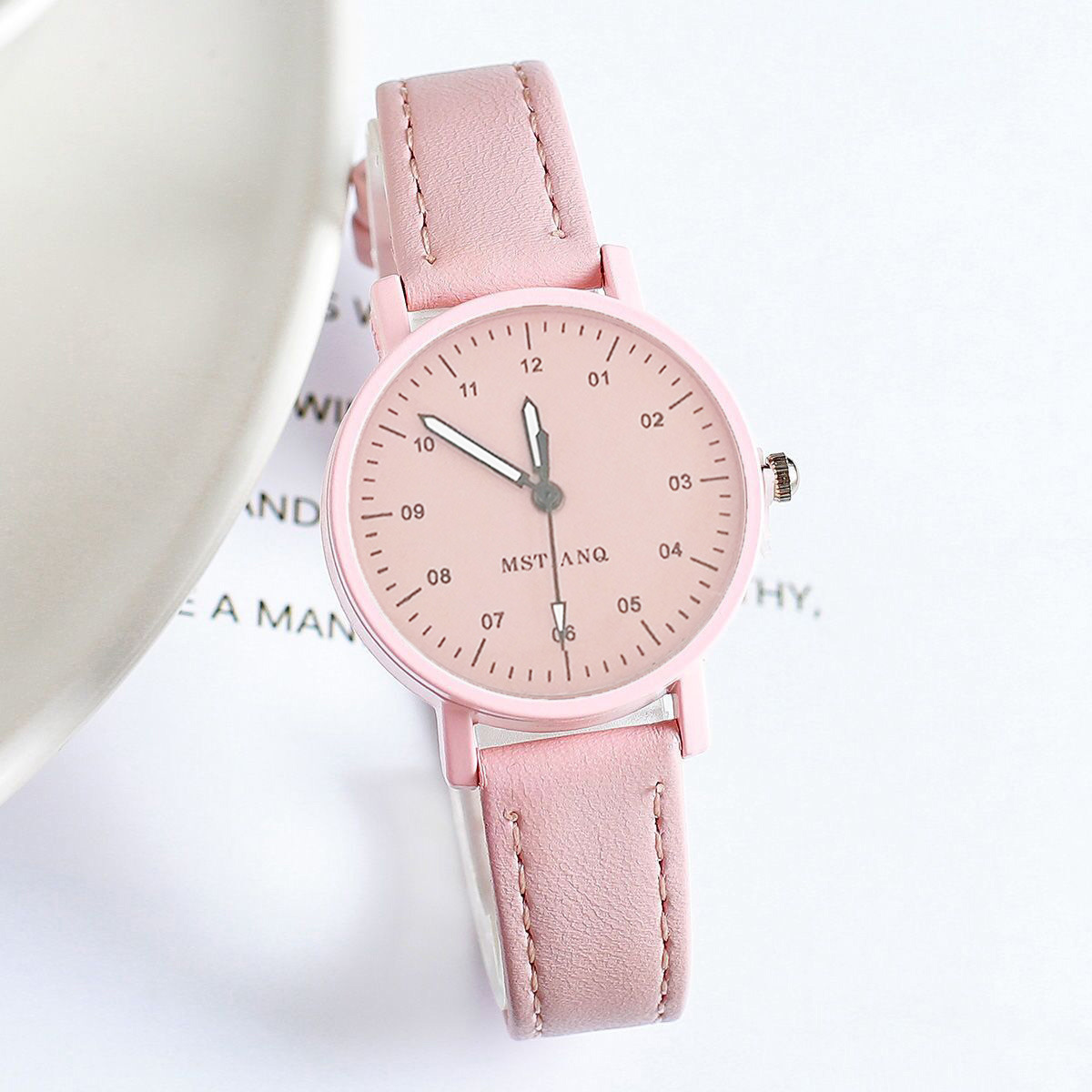 Korean-style simple and elegant ins-style watch for girls, middle school girls, fresh and simple, antique forest style for ladies pic 11