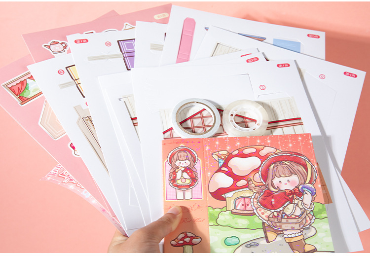 语闲阿果DIY童话书套盒 可爱创意免裁剪儿童益智送人立体手工礼物详情4