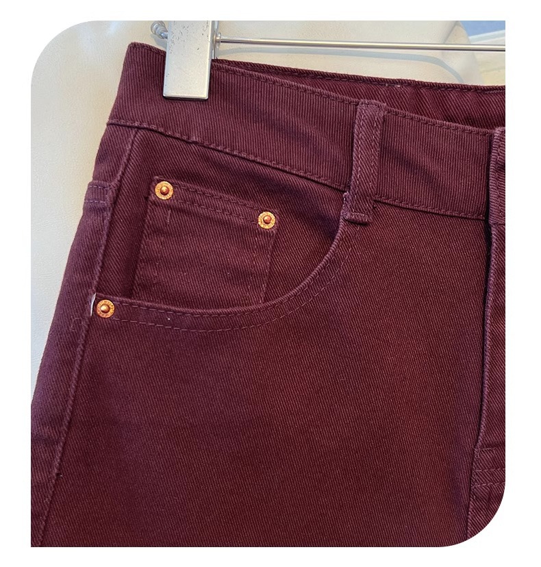 新款高腰复古小个子加绒九分直筒裤深蓝色牛仔裤阔腿裤女秋冬2024详情18