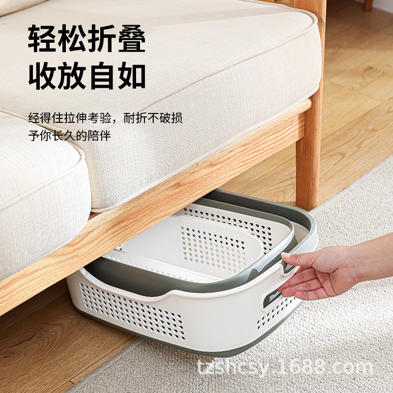 一件代发 新款衣服折叠收纳篮 脏衣篮儿童玩具篮家居日用品小百货详情6