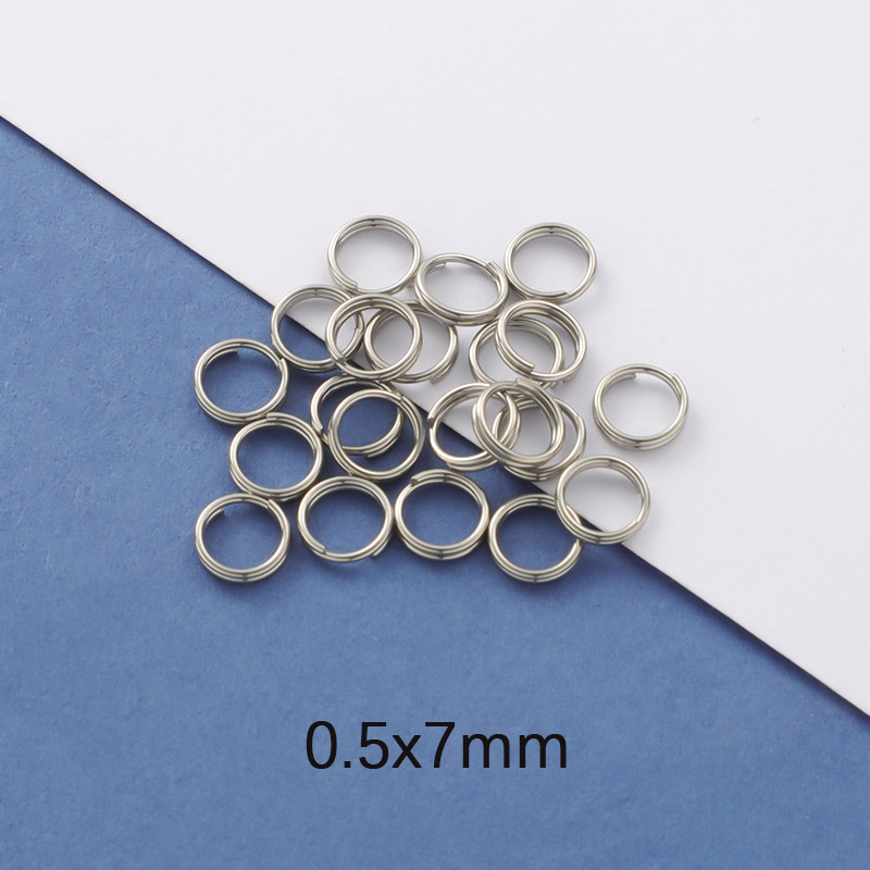RUMNVNTY跨境热销精抛光不锈钢双圈钥匙圈饰品配件DIY圆环饰品圈详情17
