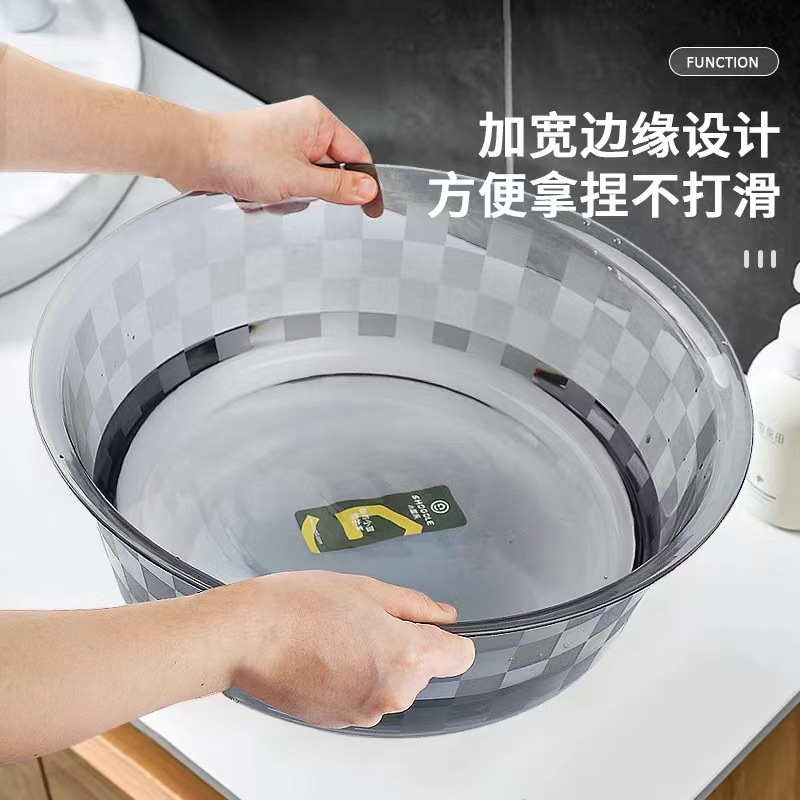 G20 Small Country plastic manufacturer wholesale light luxury household transparent washbasins 3778 large round dormitory laundry basins for accommodation pic 5