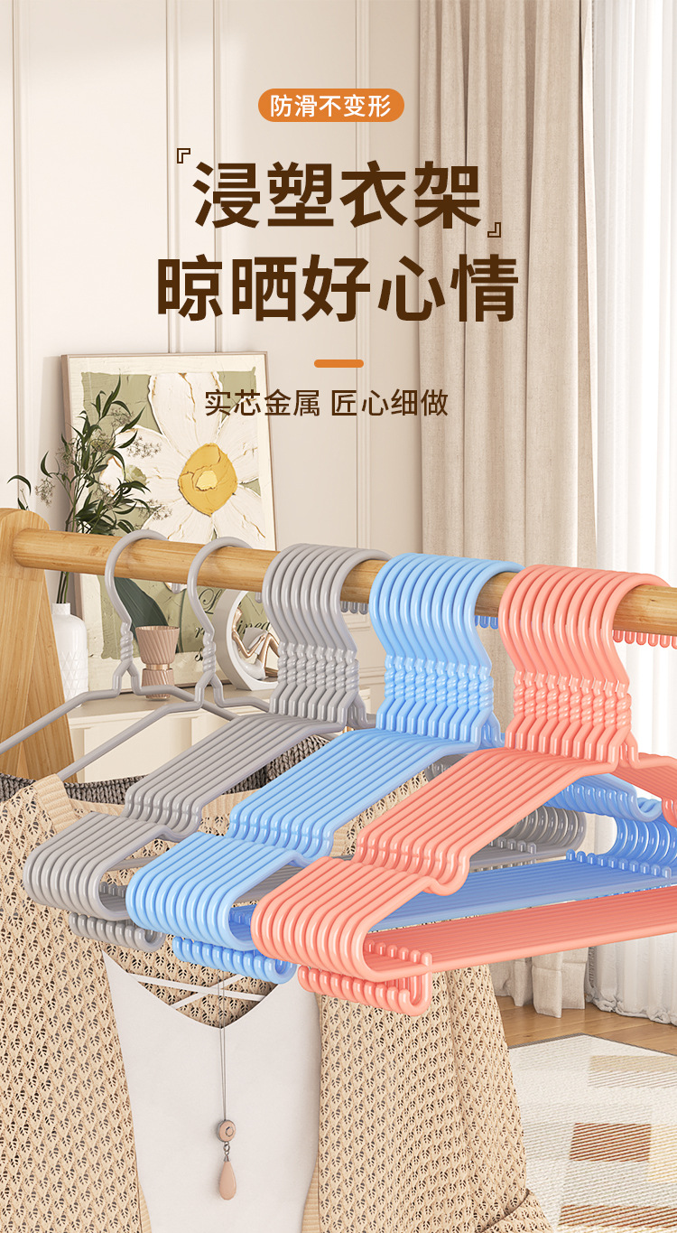 衣架成人加粗防滑晾晒衣挂钩学生宿舍收纳无痕儿童家用衣服架撑子详情1