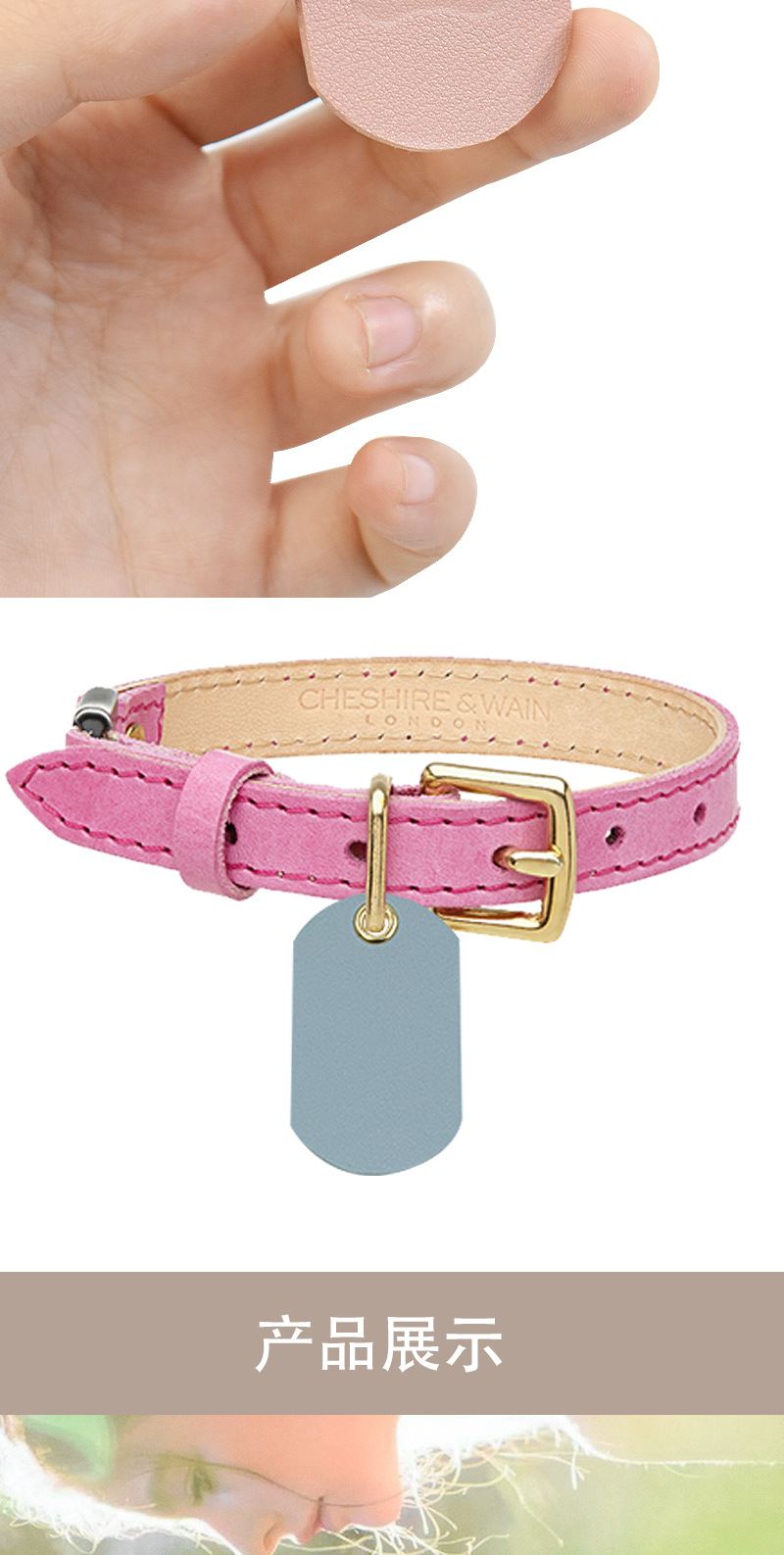 Fábrica en stock venta directa pet tag cuero lindo gato y perro etiqueta de colgante logo impreso collar anti-pérdida colgante etiqueta de identificación pic 13