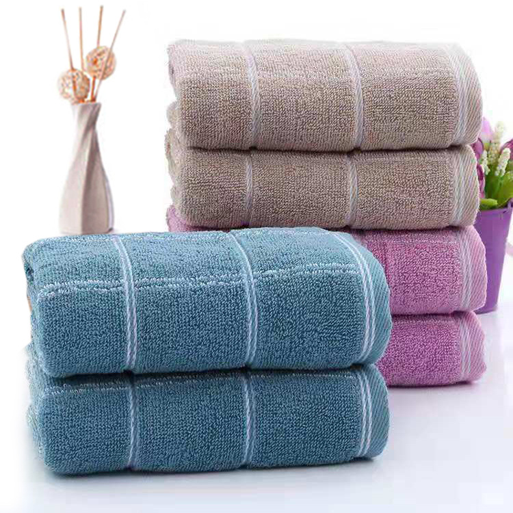 Cotton thickened plain checkered towels in stock for wholesale. Home absorbent face towels for men and women, couple face towels and washbasins, custom-woven pic 26