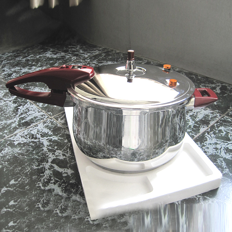 Stainless steel bulging pressure cooker 18-28cm, non-magnetic large capacity 1600-ton base pot pic 2