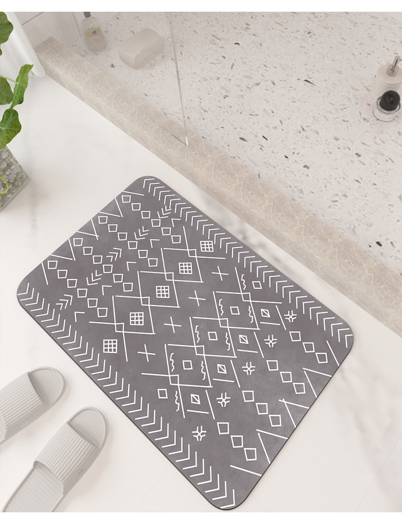 浴室硅藻泥吸水垫防滑垫厕所卫生间门口洗手间脚垫家用卫浴地毯详情13