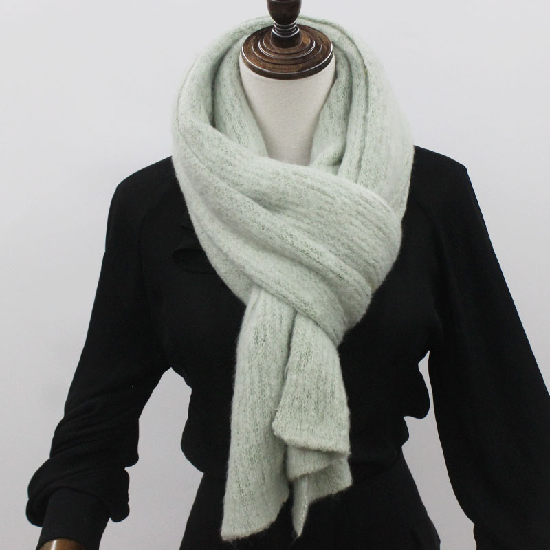 韩版ins风针织围巾拉毛围巾时尚简约韩系围脖详情9