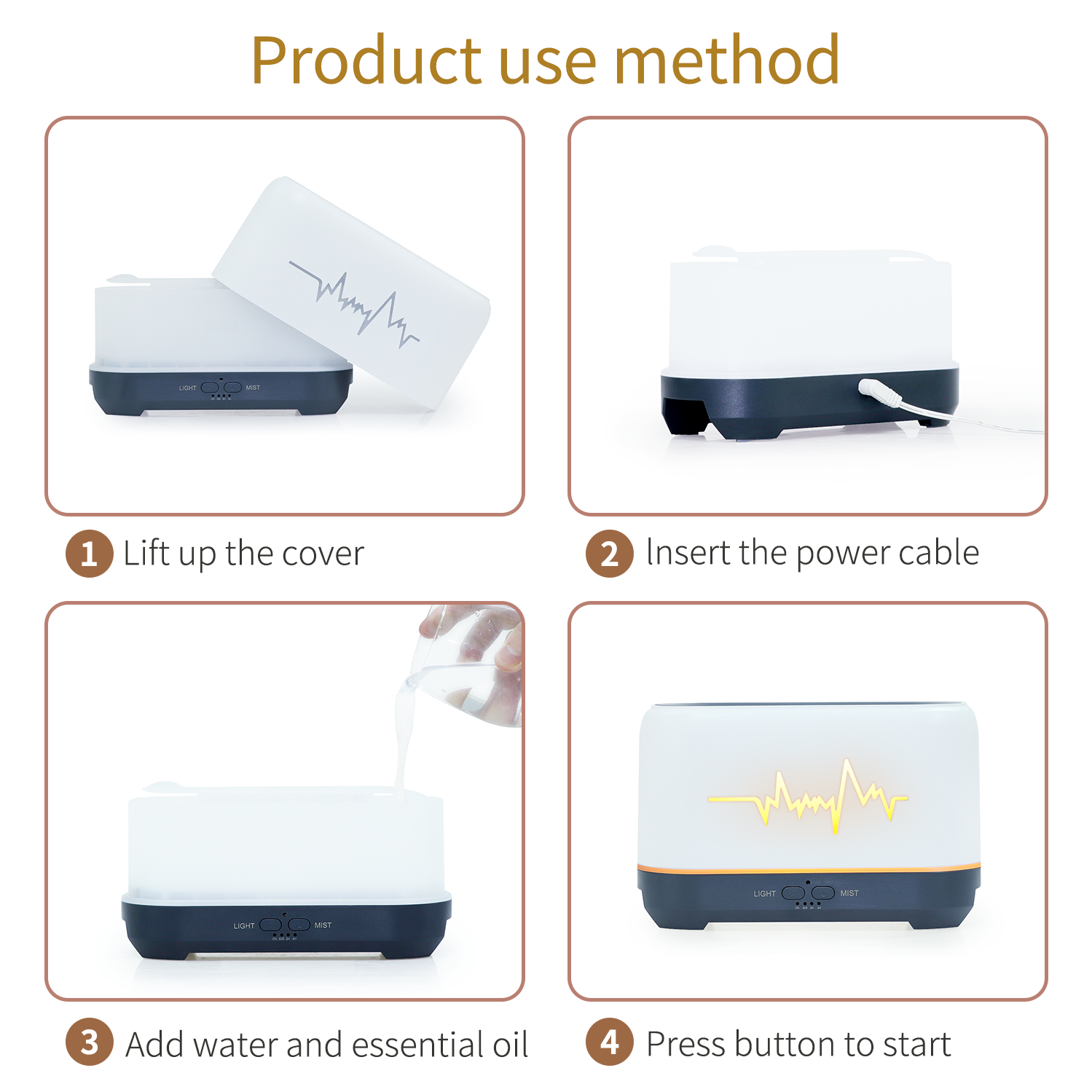 厂家热销HOLDMAY候美 心电图香薰机加湿器七彩香薰灯光添加精油详情2