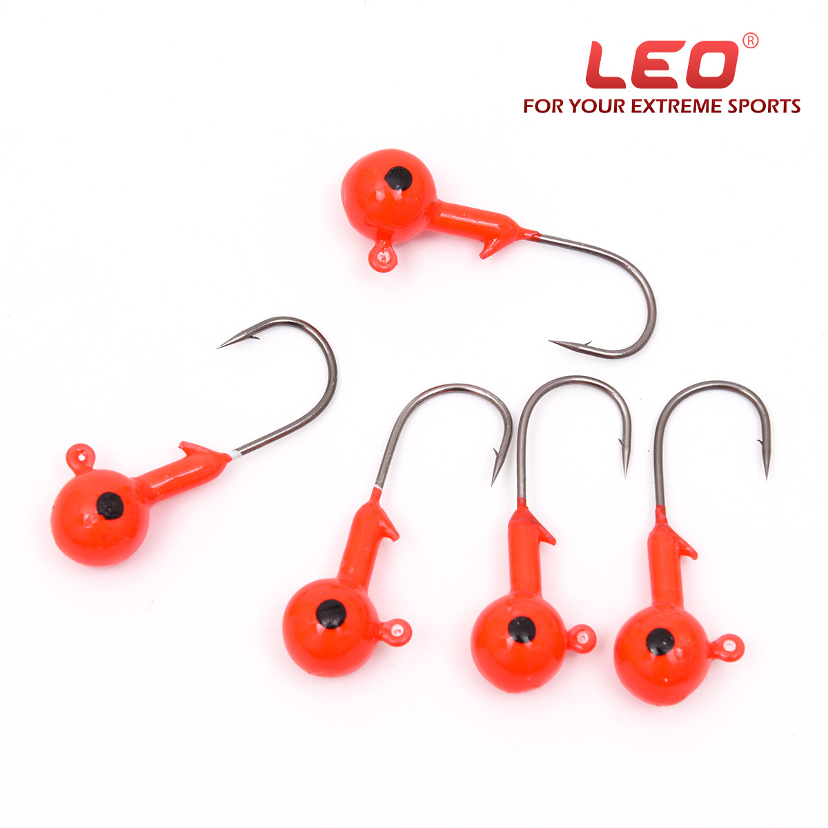 27463 [Red Lure Lead Hook] Soft bait lead hook, eye hook, export fishing gear pic 1