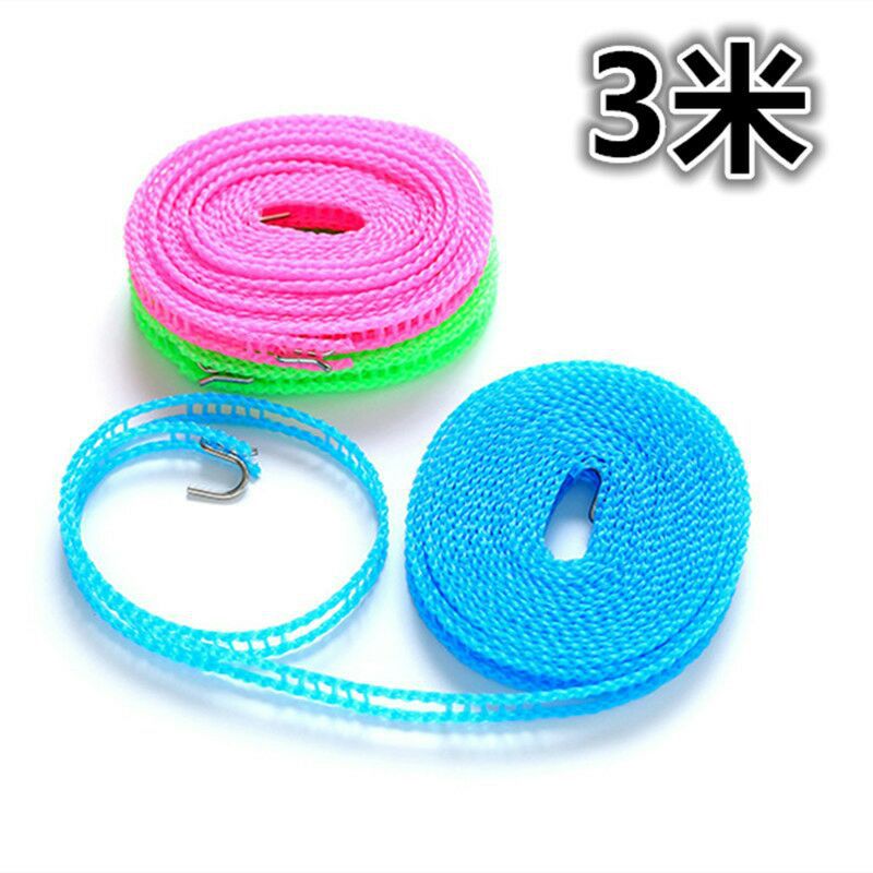 New extended hooked clothes drying rope, 3-meter hooked windproof clothes drying rope, casual hanging and drying rope, outdoor nylon rope pic 8