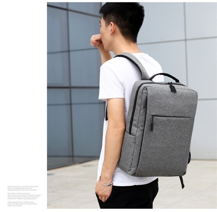 Cross-border backpacks, simple notebooks, business computer bags, campus student schoolbags, trendy travel backpacks that can be printed with logos pic 48