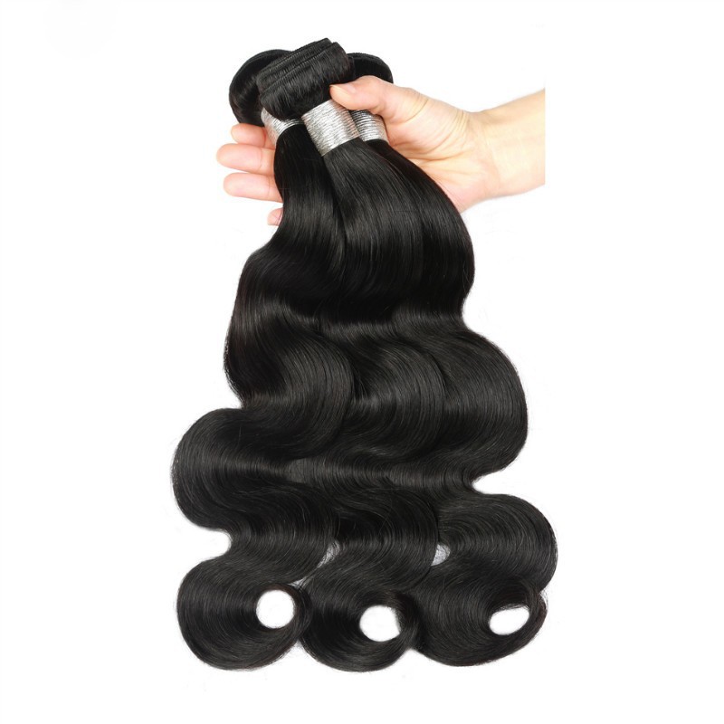 African wig, female synthetic fiber hair curtain, hair bundle body wave, black large wave snake curve curly hair curtain pic 3