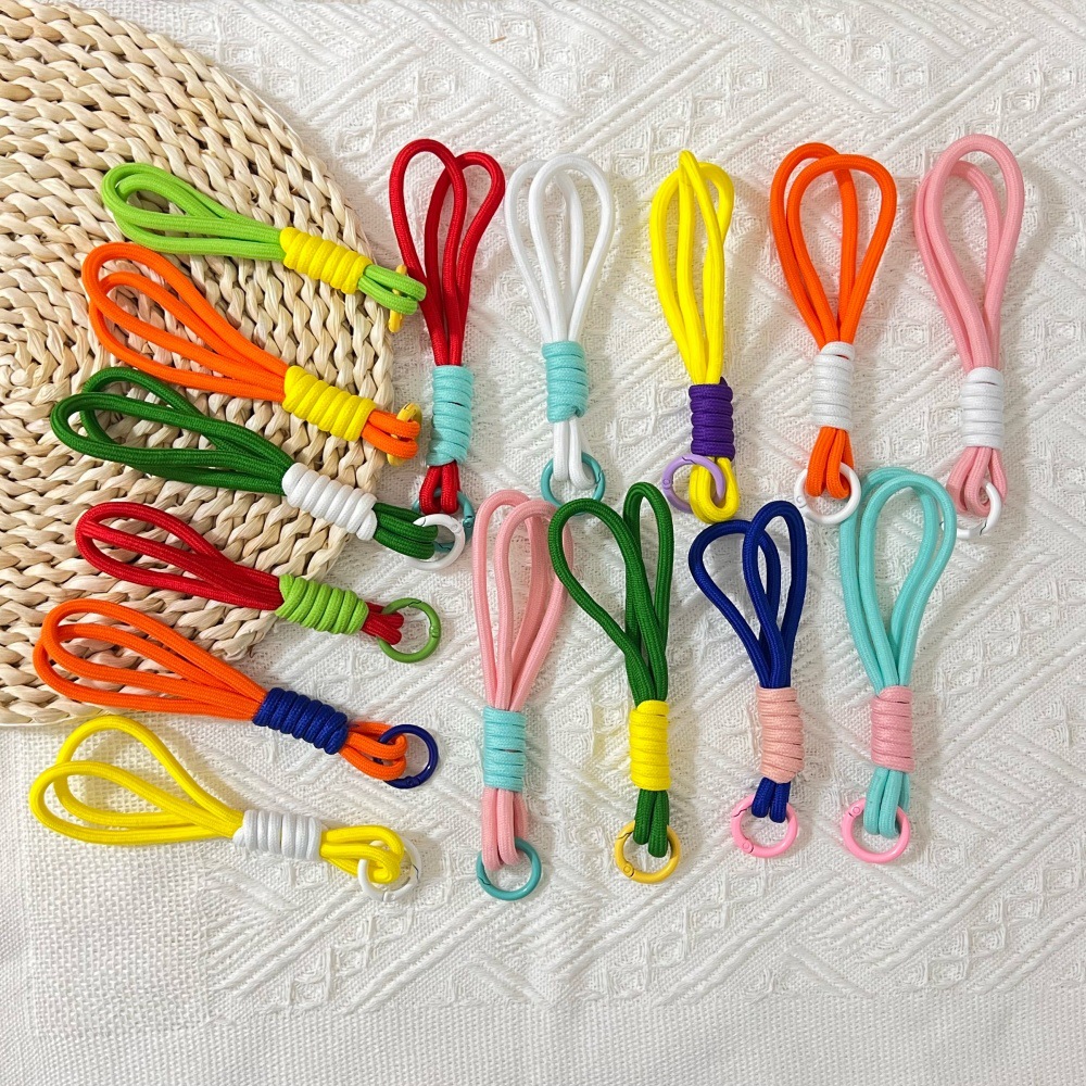 手机挂绳多巴胺色手腕带彩色编织手绳汽车钥匙手机壳防丢短绳挂件详情22