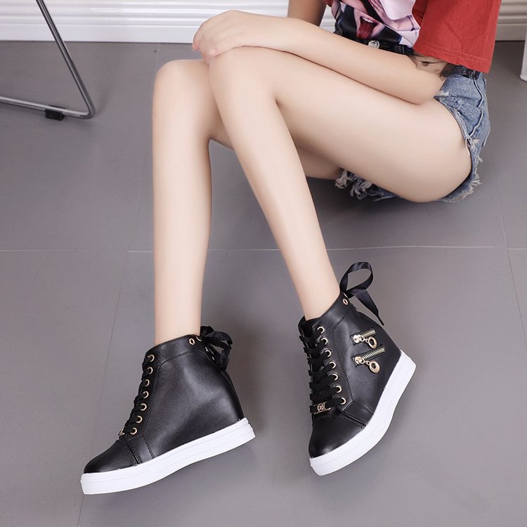 高帮鞋女秋季韩版百搭高中女生鞋时尚少女增高学生运动休闲女板鞋详情7