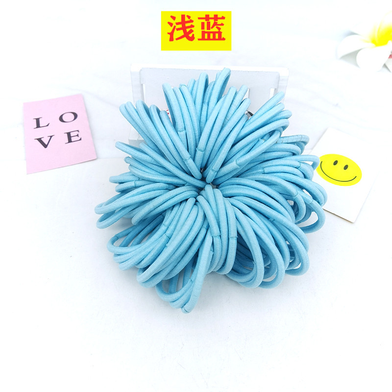 Wholesale of 4MM thick hair ties, colorful high-elasticity hair ties, rubber bands, basic hair bands and hair accessories from Europe and America pic 58