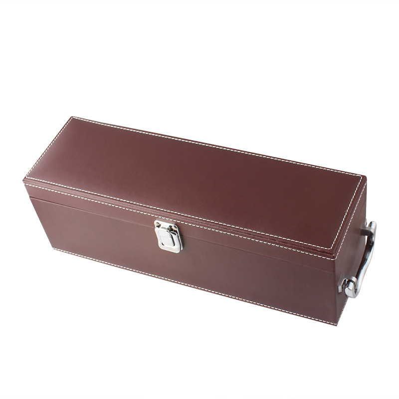 Single bottle of red wine packaging, wine box, red wine leather box, custom-made logo from Yiwu factory, single bottle gift box, single bottle wine box pic 12