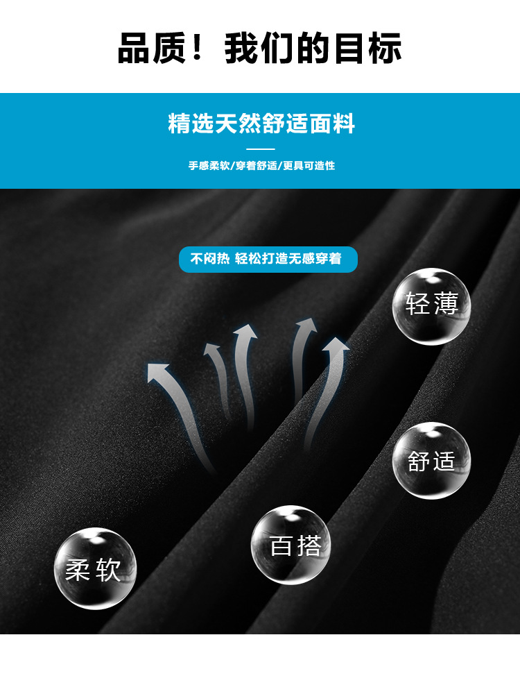 Ice silk shorts for men, summer thin basketball sports, quick-drying beach mid-length pants, loose workwear, casual 5-inch pants pic 33