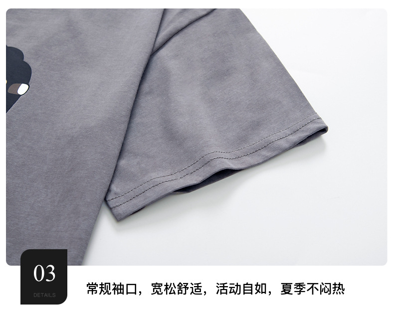 男童春装上衣中大童卡通印花洋气儿童装T恤百搭潮范短袖男童t恤详情10