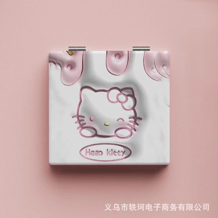 玉桂狗库洛米小镜子新款化妆镜便携随身折叠镜学生宿舍补妆镜可爱详情11