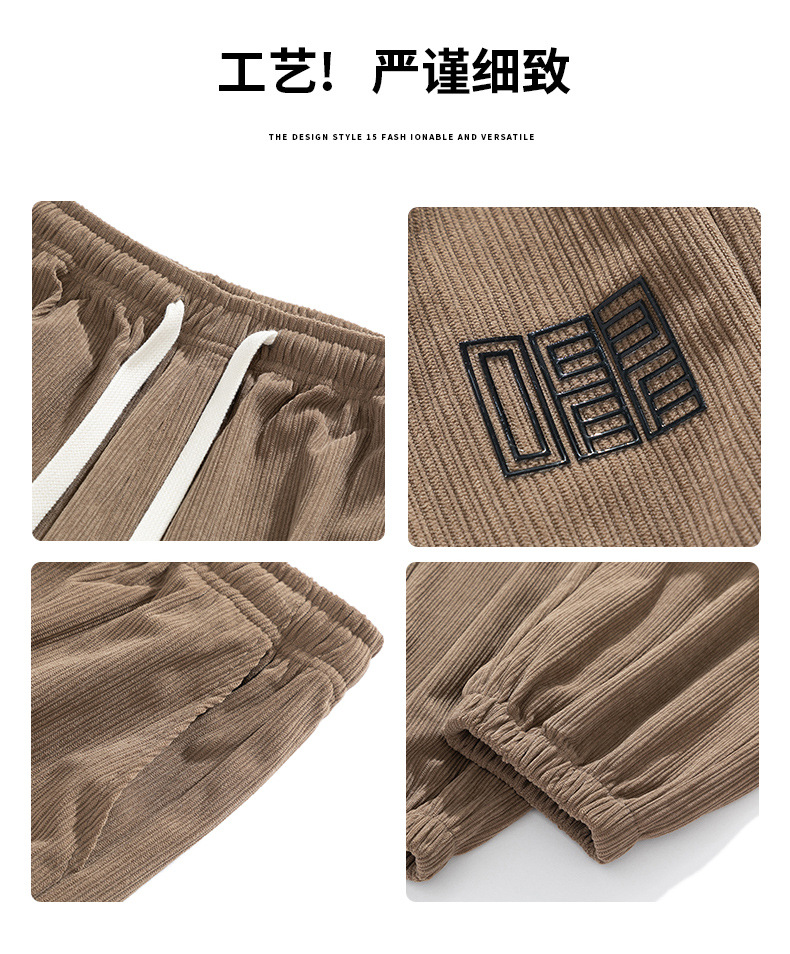 Pantalones hombre primavera otoño marca de moda holgada paquete de pies pantalones de estilo americano high street adolescente workwear casual pantalones deportivos pic 5