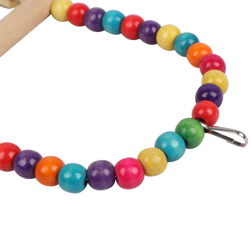 Pet toys, birdcages, parrots, swing toys, hanging rings, solid wood, biting and entertaining interactive bird ladders, swing toys pic 7